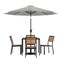Flash Furniture Faux Teak 35" Table-Gray Umbrella-Base-4 Chairs XU-DG-810060364-UB19BGY-GG - alternate 10